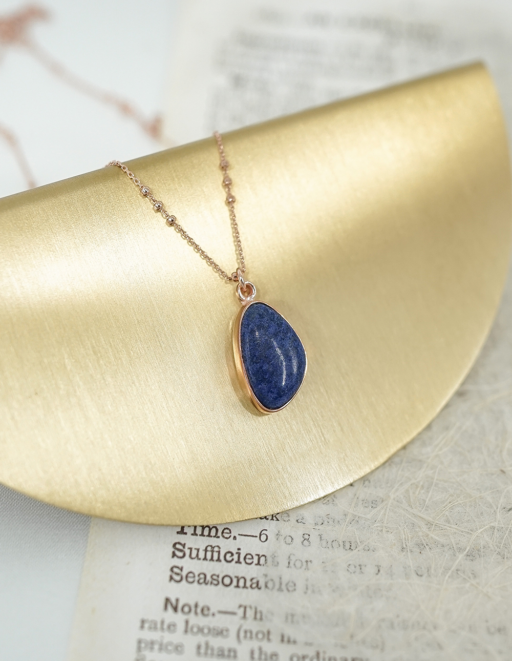 925 純銀小蕃薯天然石項鍊