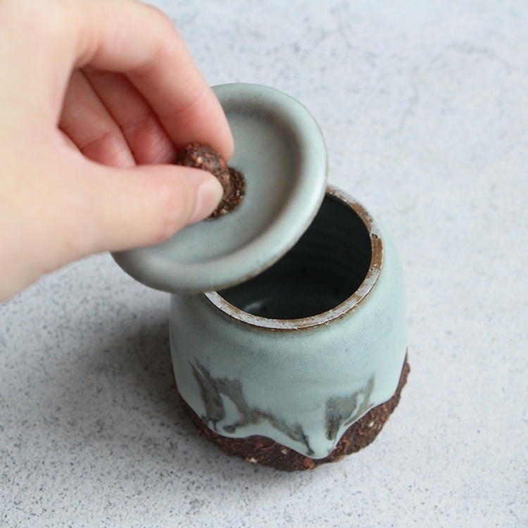 水墨汝窯岩礦茶葉罐