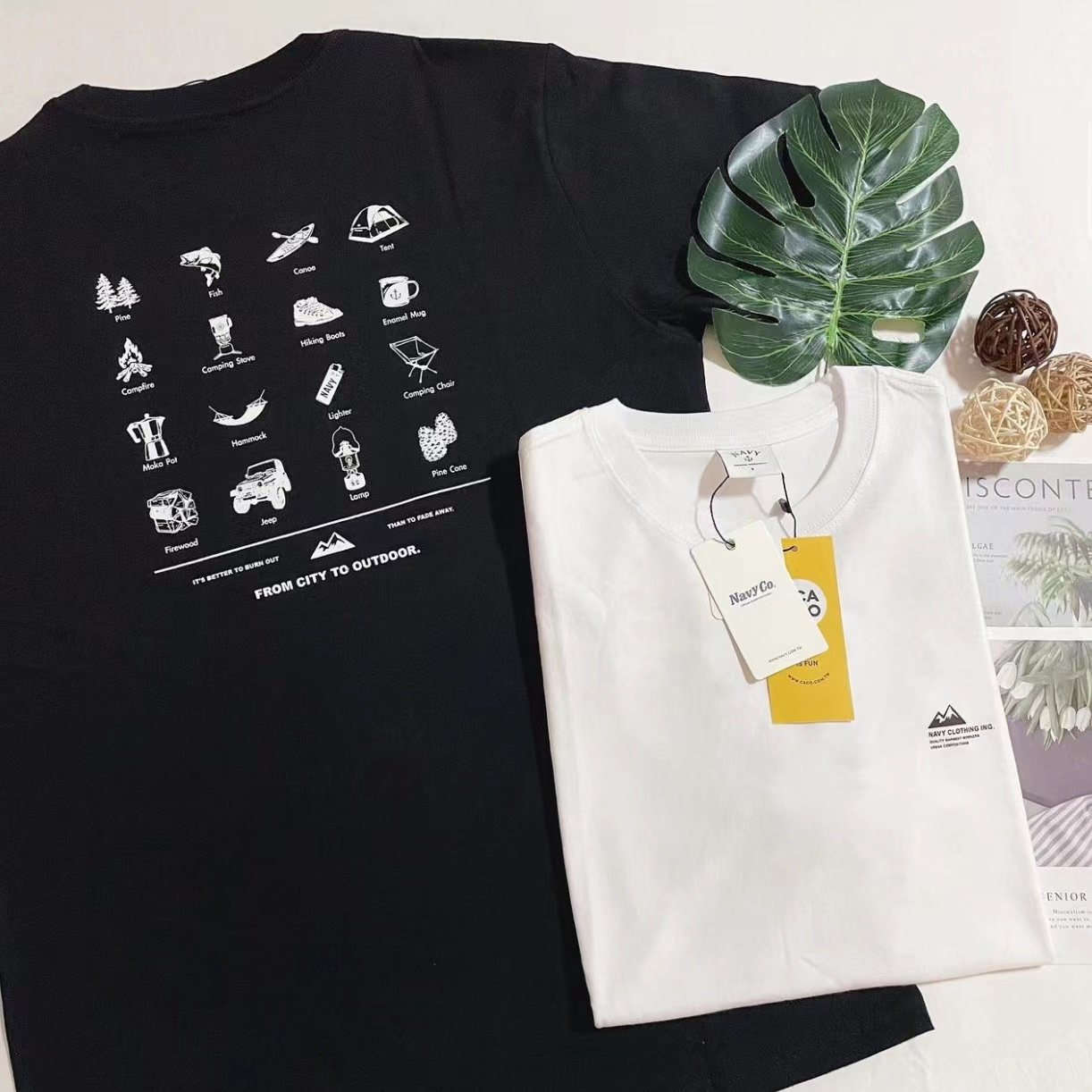 🇹🇼台灣代購款 CACO x NAVY BACK PRINT TEE