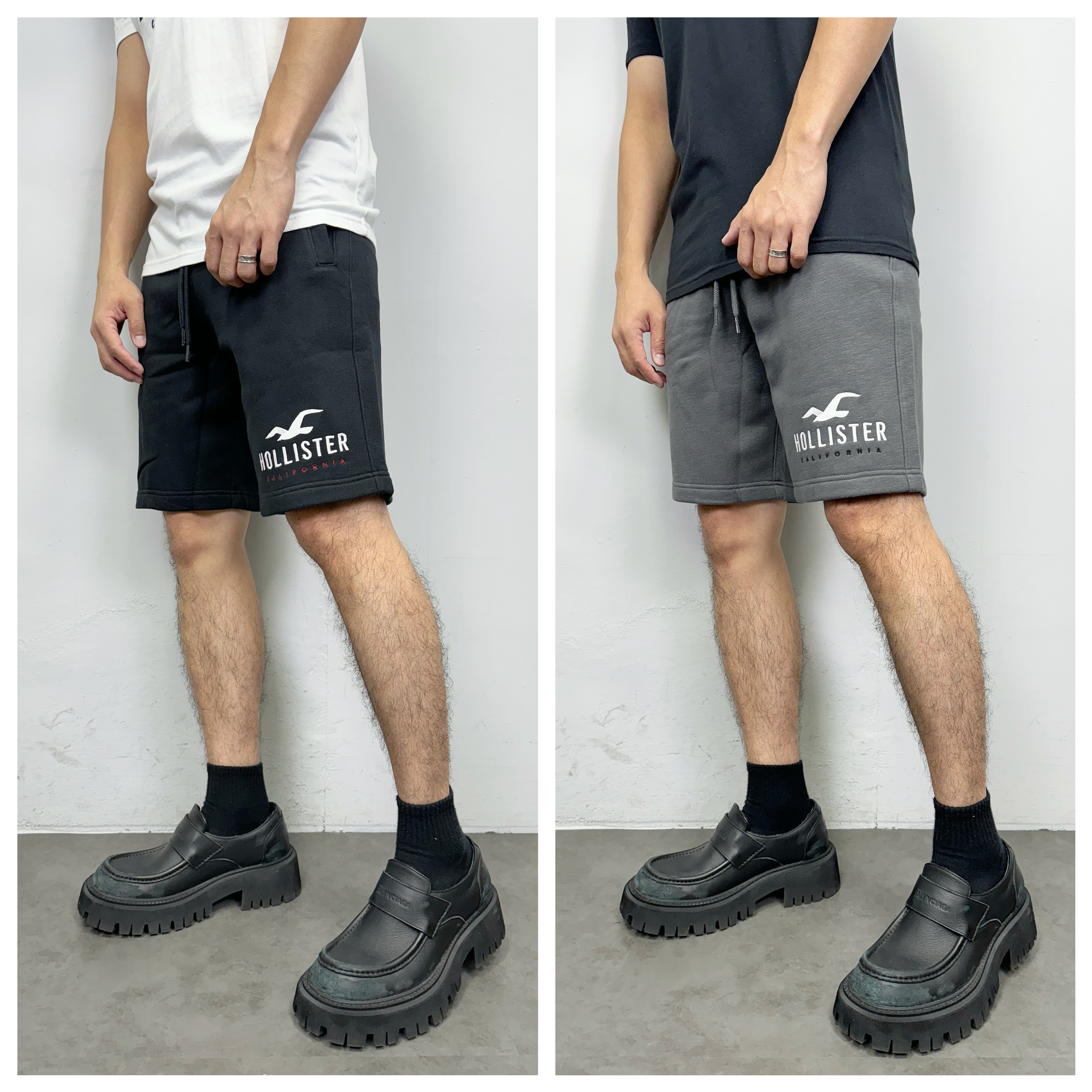 Hollister 海鷗 側邊貼布經典Logo 短褲 棉褲