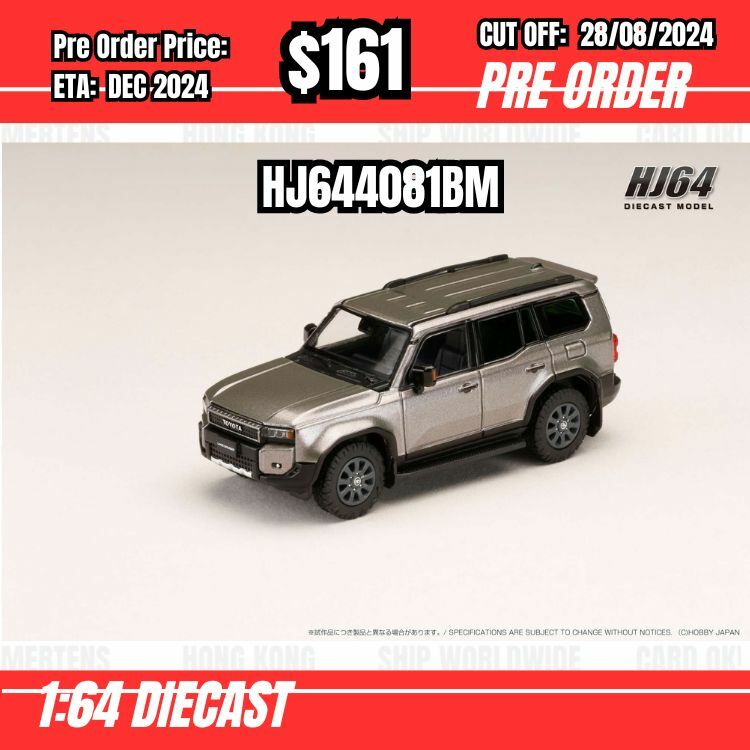 PO-$161 * Hobby Japan * 1:64 Toyota LAND CRUISER 250 (LHD) METALLIC HJ644081BM [OD20/08]