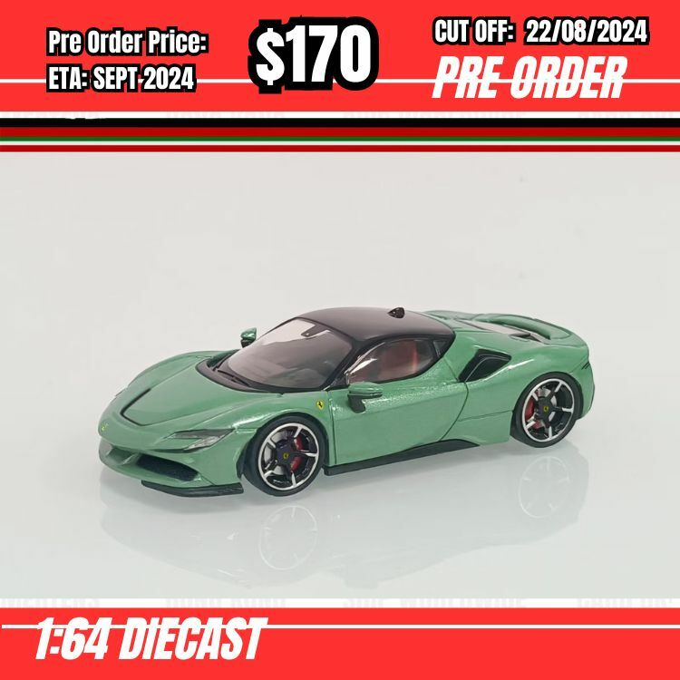 PO-$170 * League Model * 1:64 SF90 Stradale Pearl Green [OD18/08]