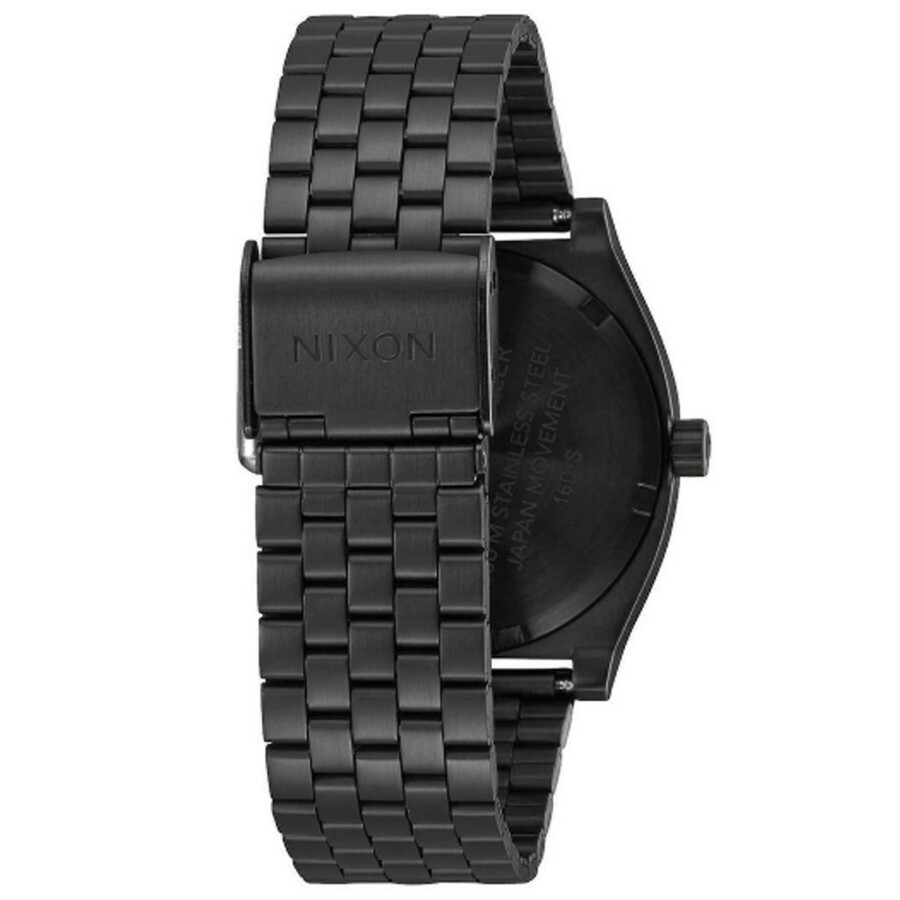 萬年鐘錶 - NIXON 尼克森  衝浪錶  Time Teller  復古簡約全黑款不鏽鋼男錶  A045-602  錶徑37MM