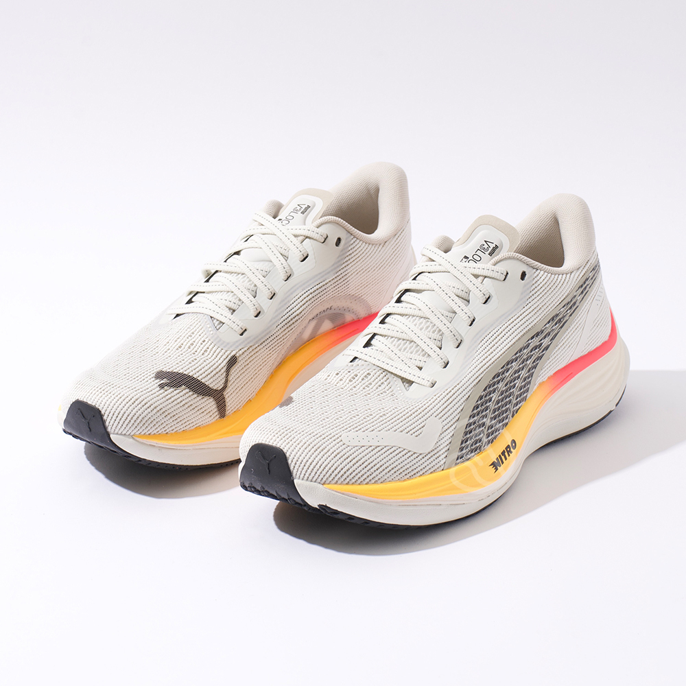 Puma Velocity NITRO™ 3 Wn 女鞋 米灰黃色 透氣 氮氣中底 休閒 運動 慢跑鞋 37774908