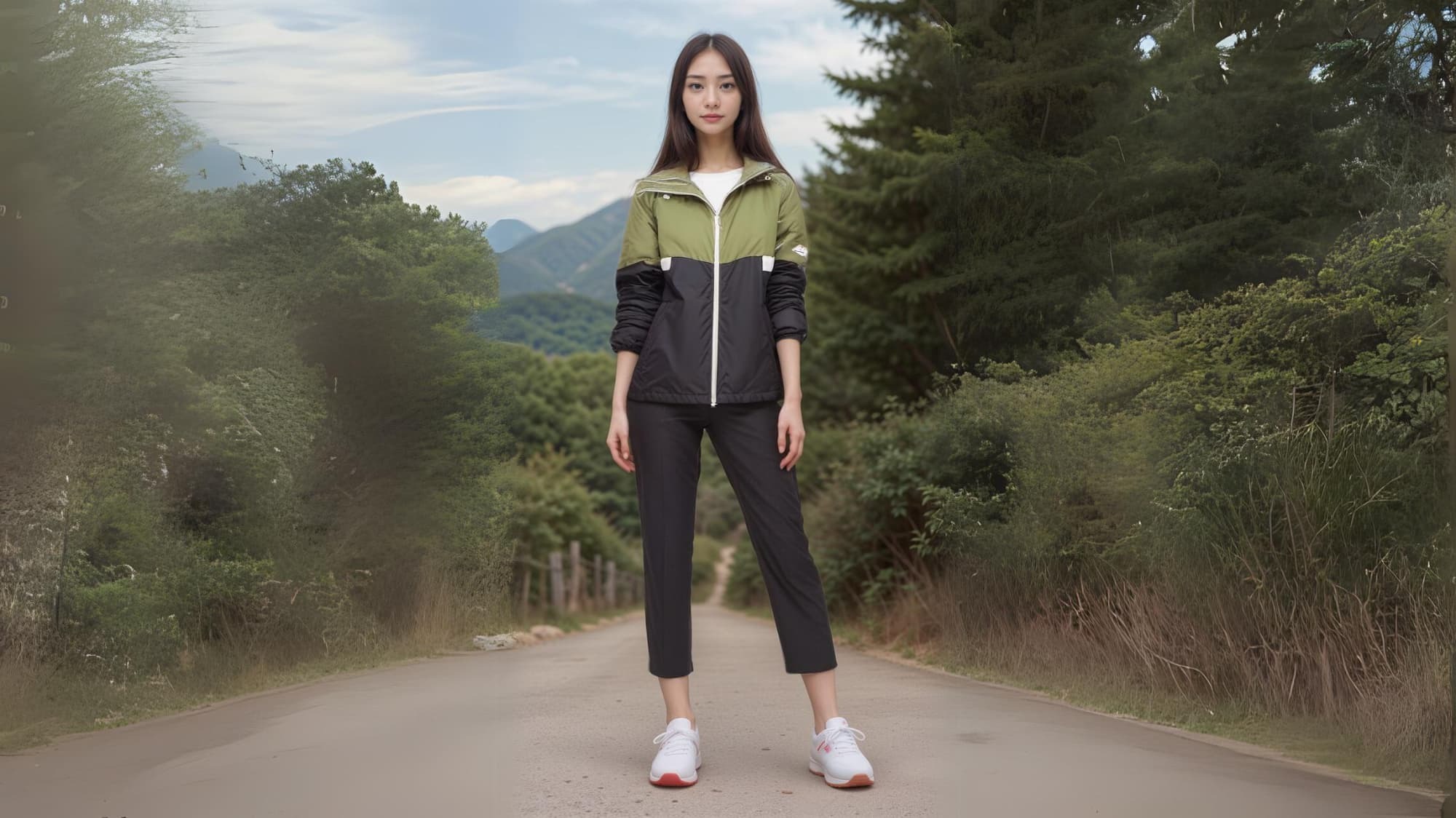 女COOLMAX防曬透氣快乾外套 模特展示