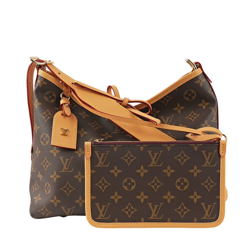 【Louis Vuitton】Monogram CarryAll PM 塗層帆布肩背包
