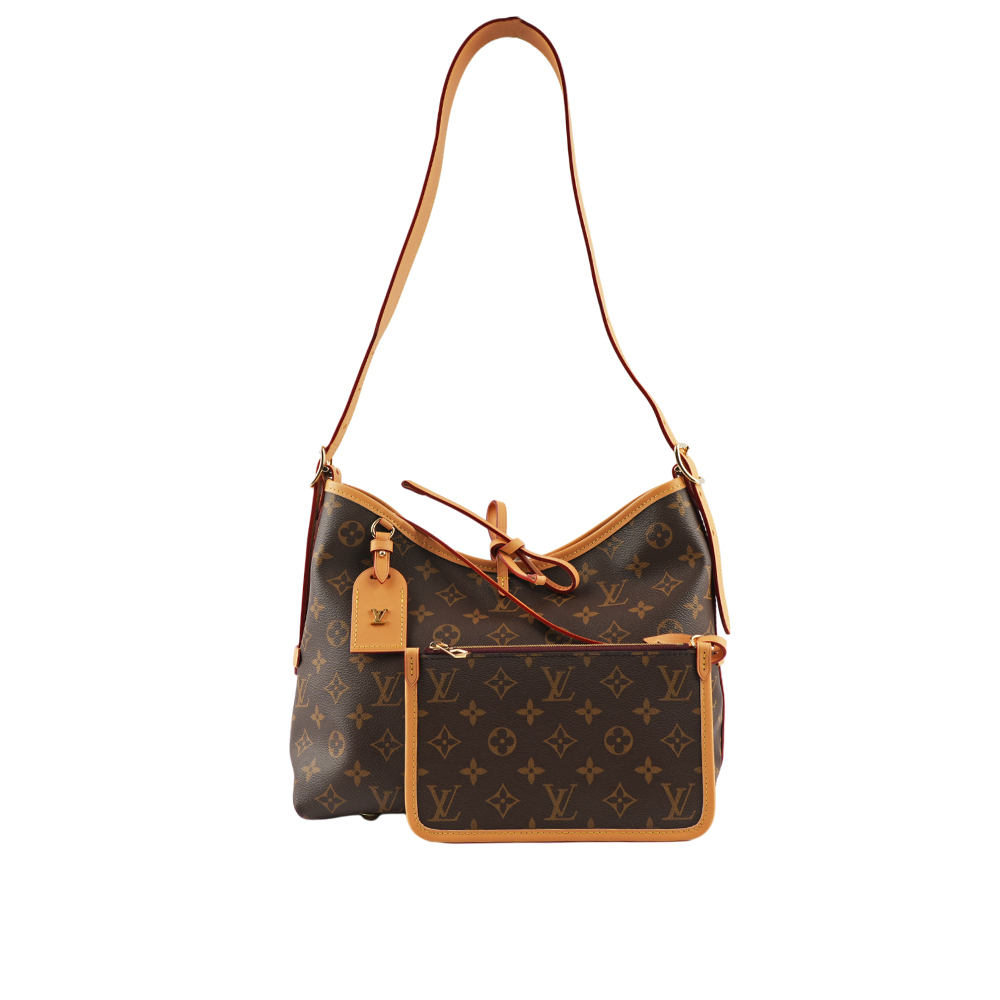 【Louis Vuitton / LV】Monogram CarryAll PM 塗層帆布肩背包 M46203