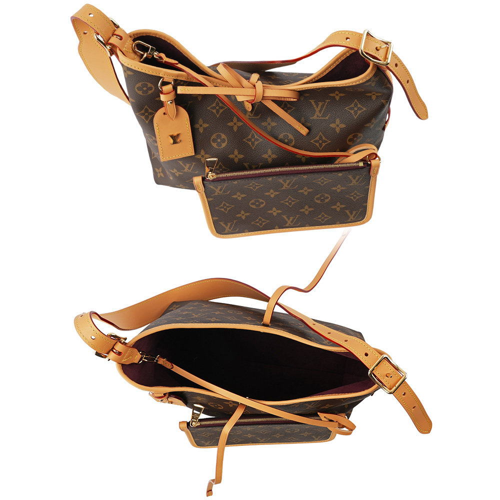 【Louis Vuitton / LV】Monogram CarryAll PM 塗層帆布肩背包 M46203