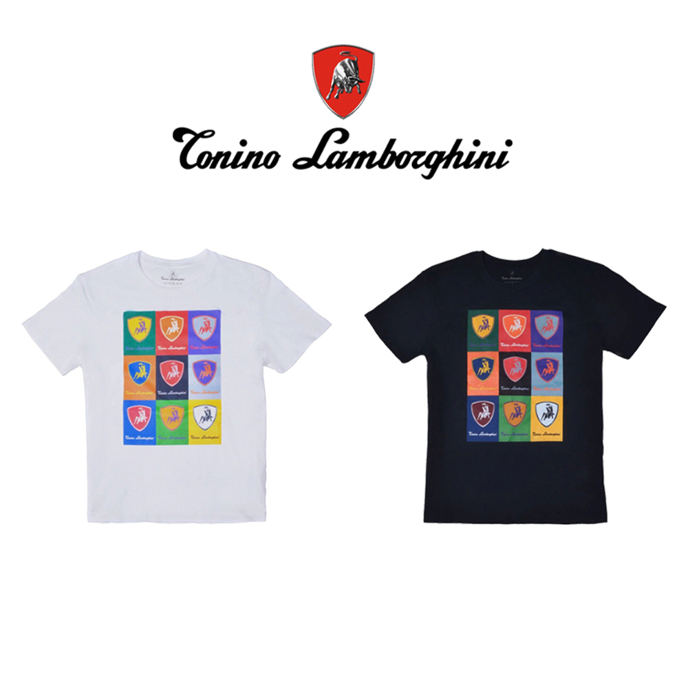 【Lamborghini 藍寶堅尼】TML-B008/B009 POP BULL九宮格 棉質T-SHIRT上衣