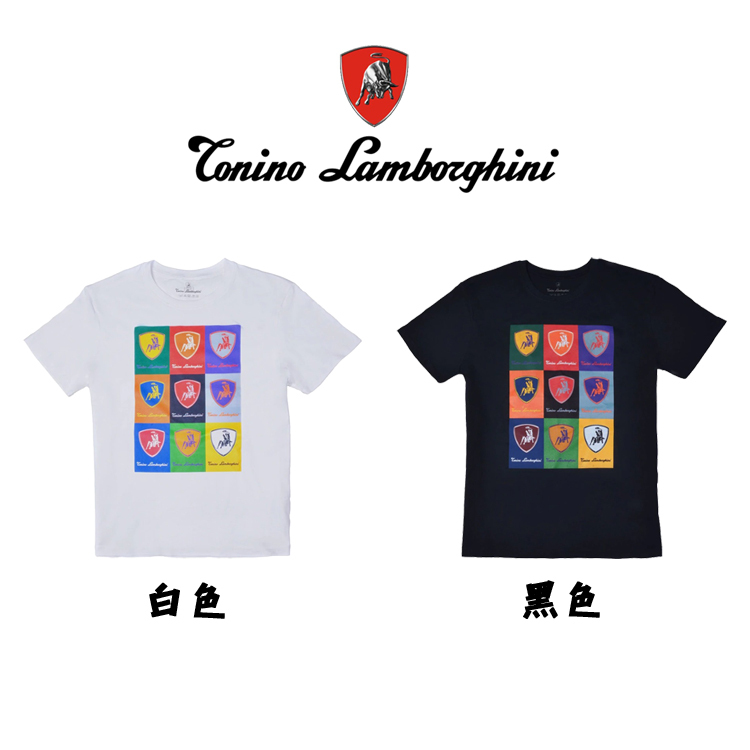 【Lamborghini 藍寶堅尼】TML-B008/B009 POP BULL九宮格 棉質T-SHIRT上衣