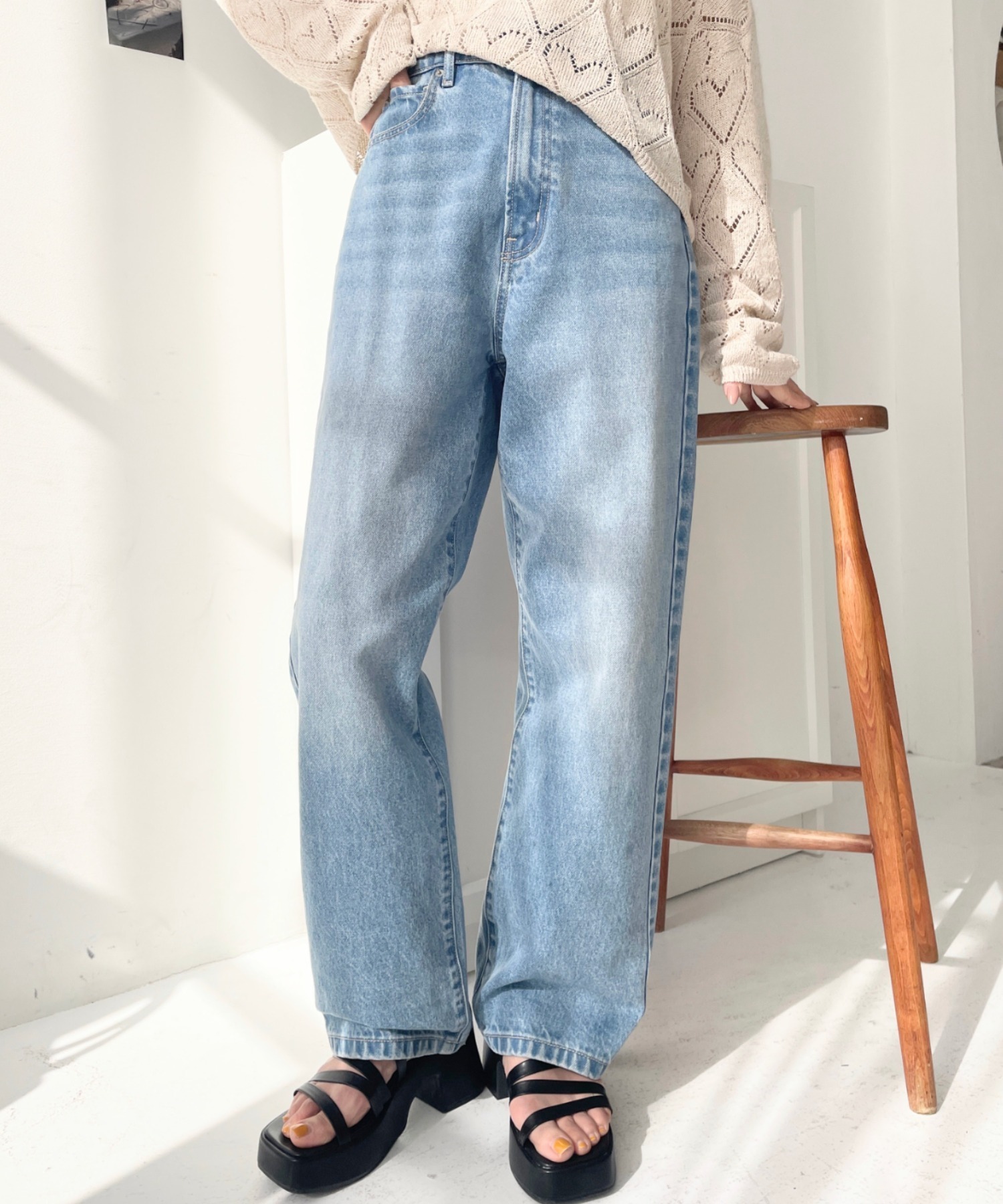 日系品牌服飾 moment+ 直筒牛仔褲 純棉 直筒褲 9色(任買兩件711免運)/預購