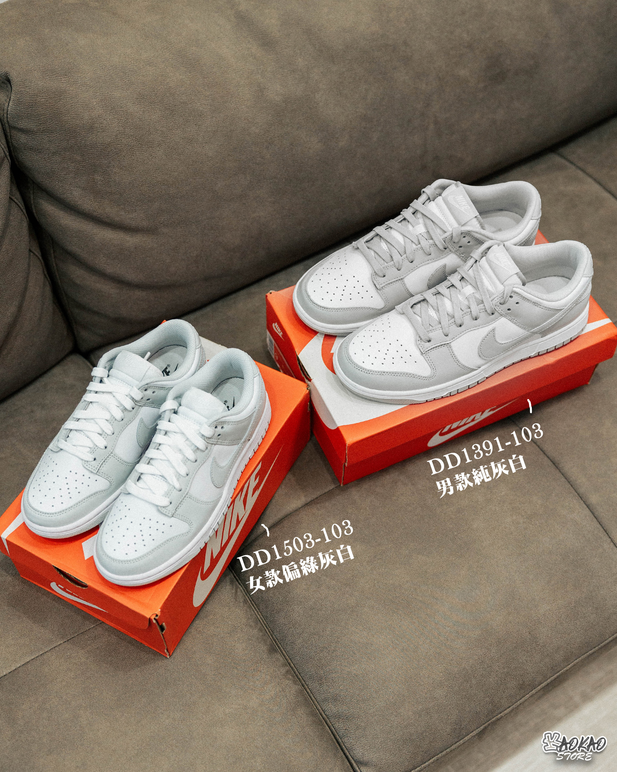 男女款 NIKE Dunk Low 經典 灰白 Photon Dust【DD1391-103】【DD1503-103】