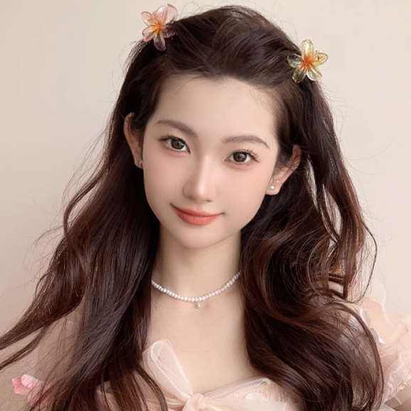 [4 FOR RM10] Transparent Glitter Small Plumeria Hair Claw