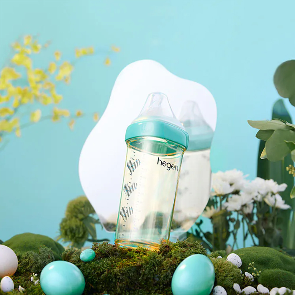 HegenＸSelina 聯名款誕藍奶瓶330ml(水瓶2用)