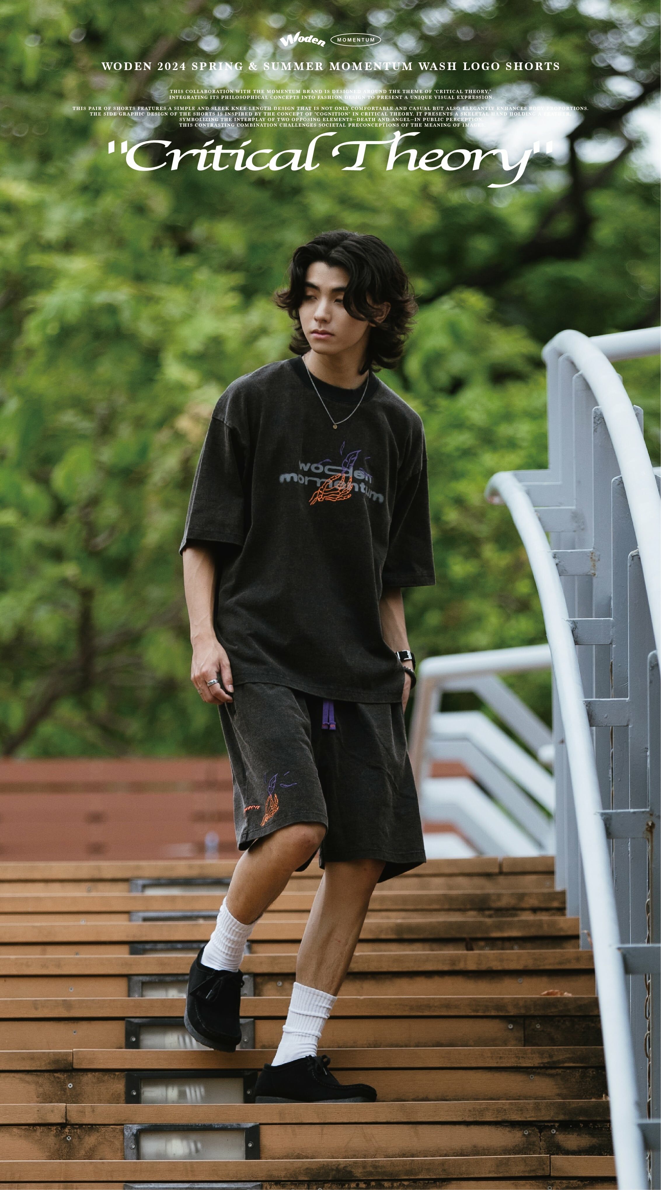 WODEN Momentum Wash LOGO Shorts