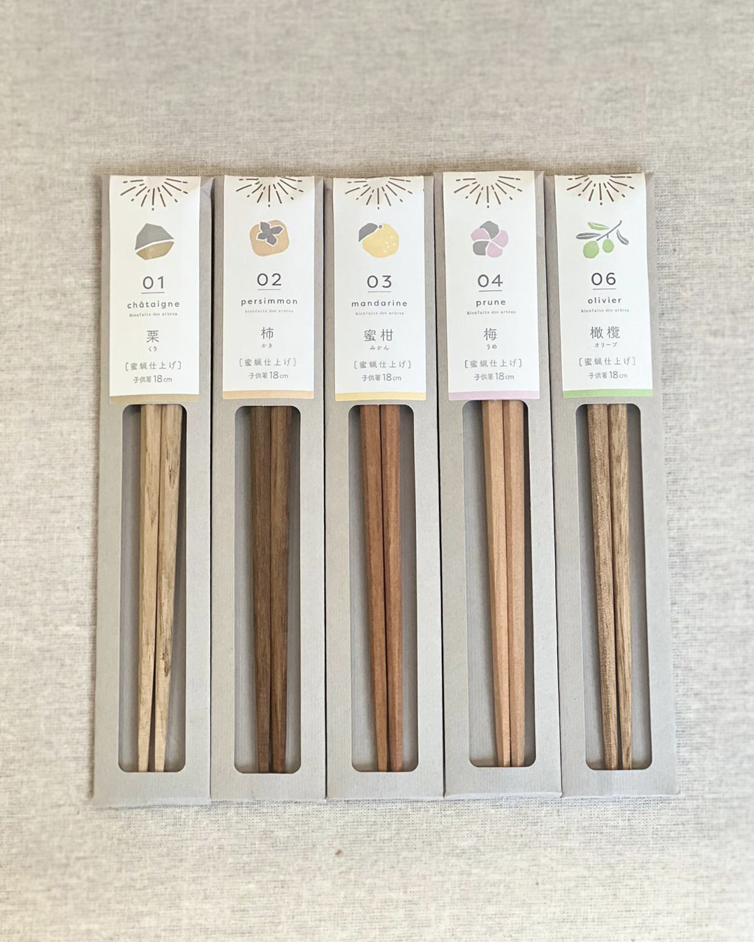 日本製果樹原木筷子(小童)｜TETOCA