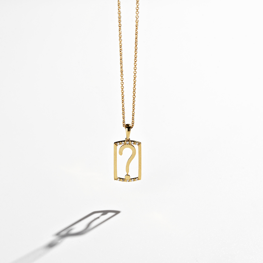 鑽石問號字符頸鏈|框間絮語