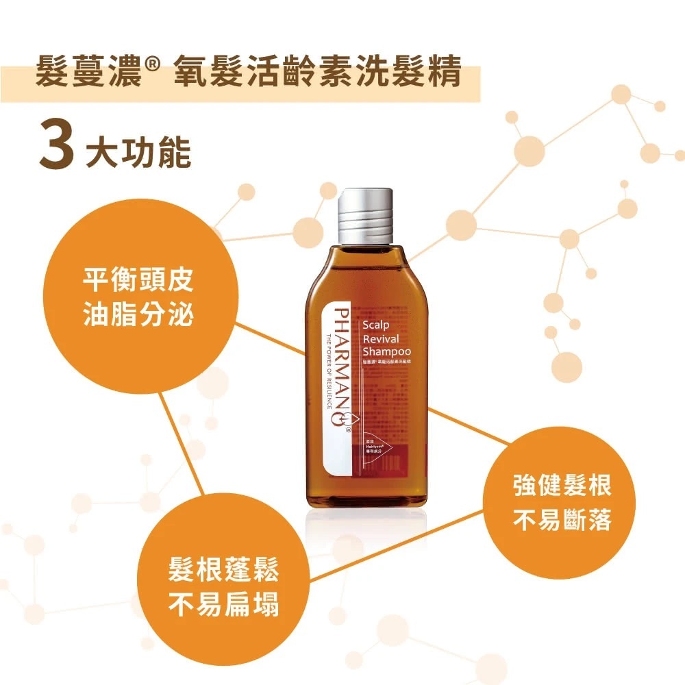 髮蔓濃 氧髮活齡素洗髮精(6入)  + (贈) 30粒倍而冕益+倍而睛明(1組) (市價2600)