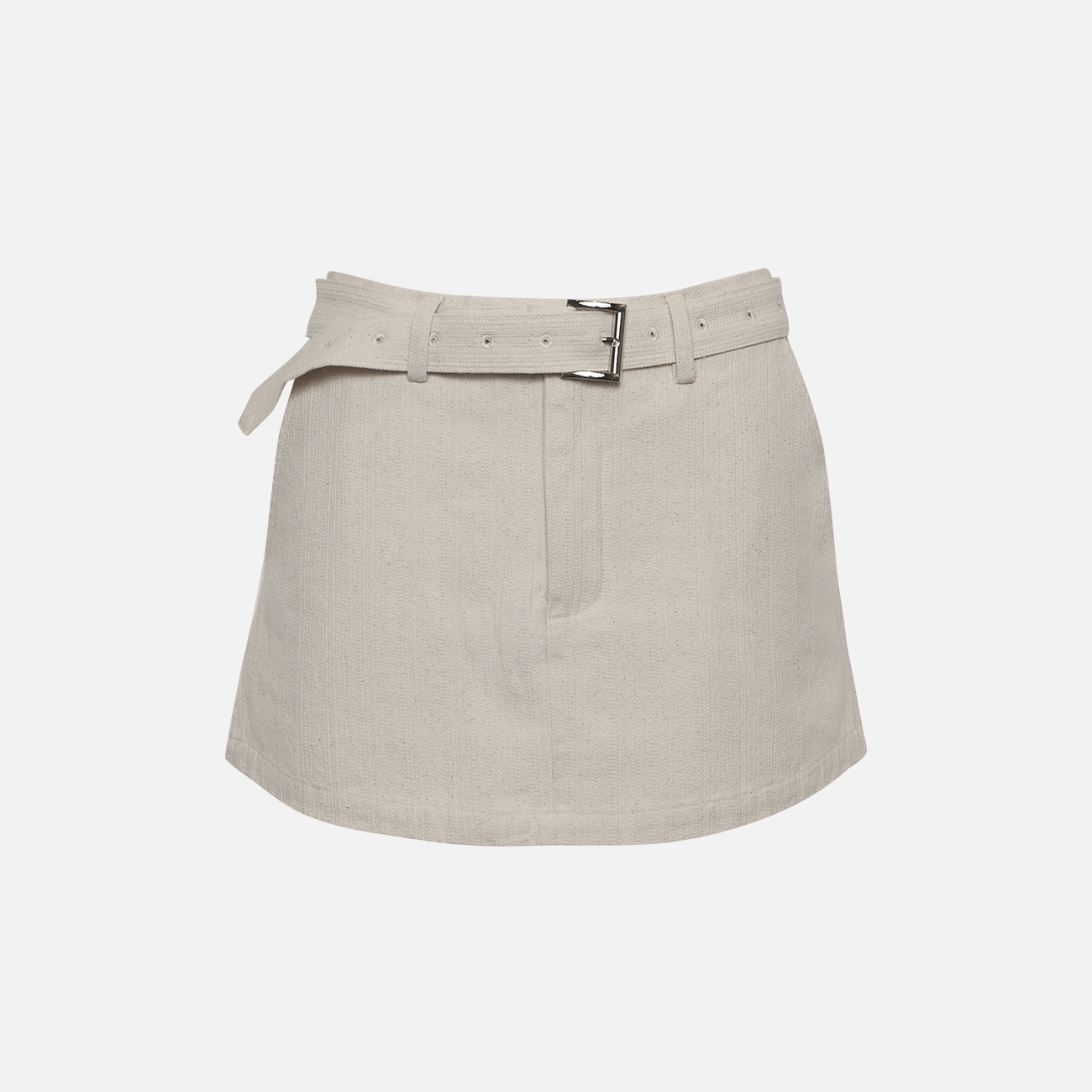 Belt-Detailed Casual Skort