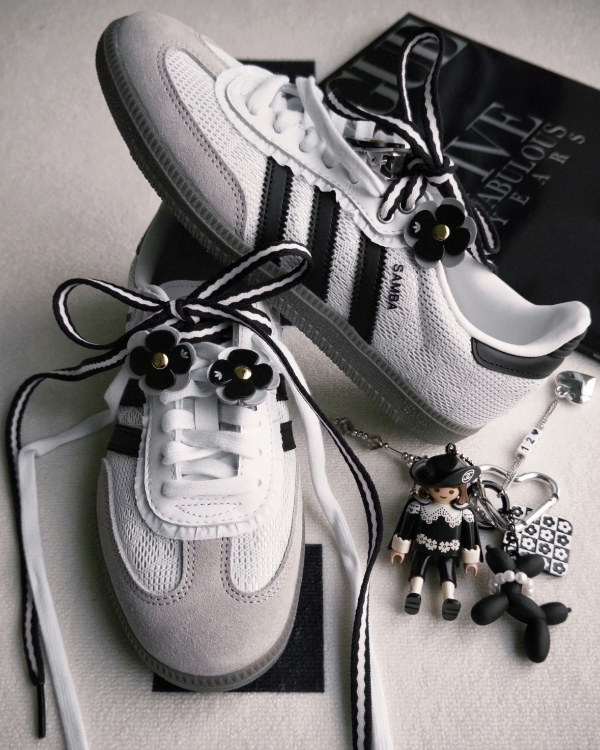 <買就附品牌鞋飾!!> Adidas Originals Samba OG 芭蕾風 蕾絲 金屬小花