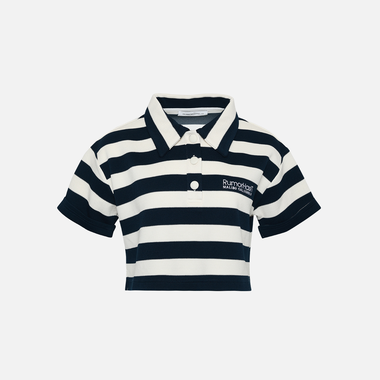 Navy Striped Polo Shirt