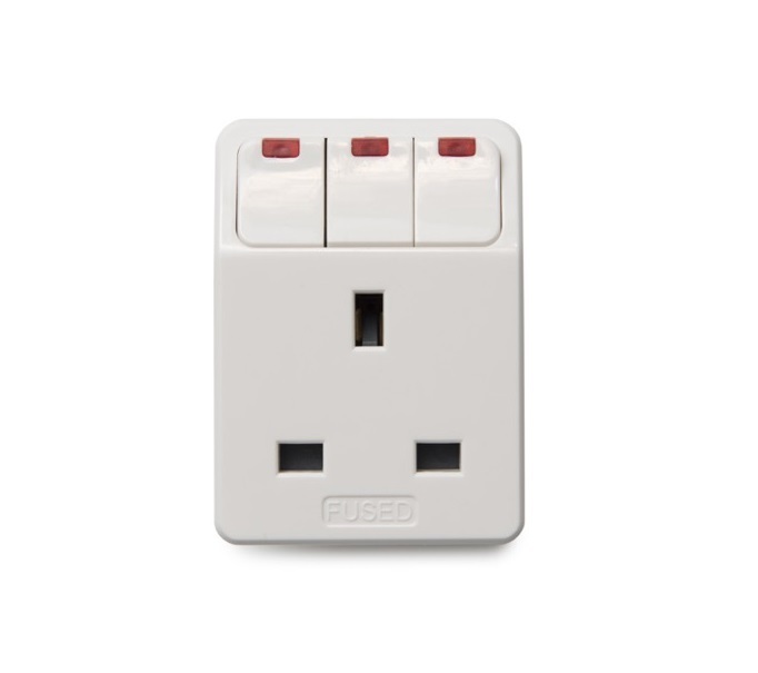 豐葉 8786 13Ax3 垂直插座轉接器