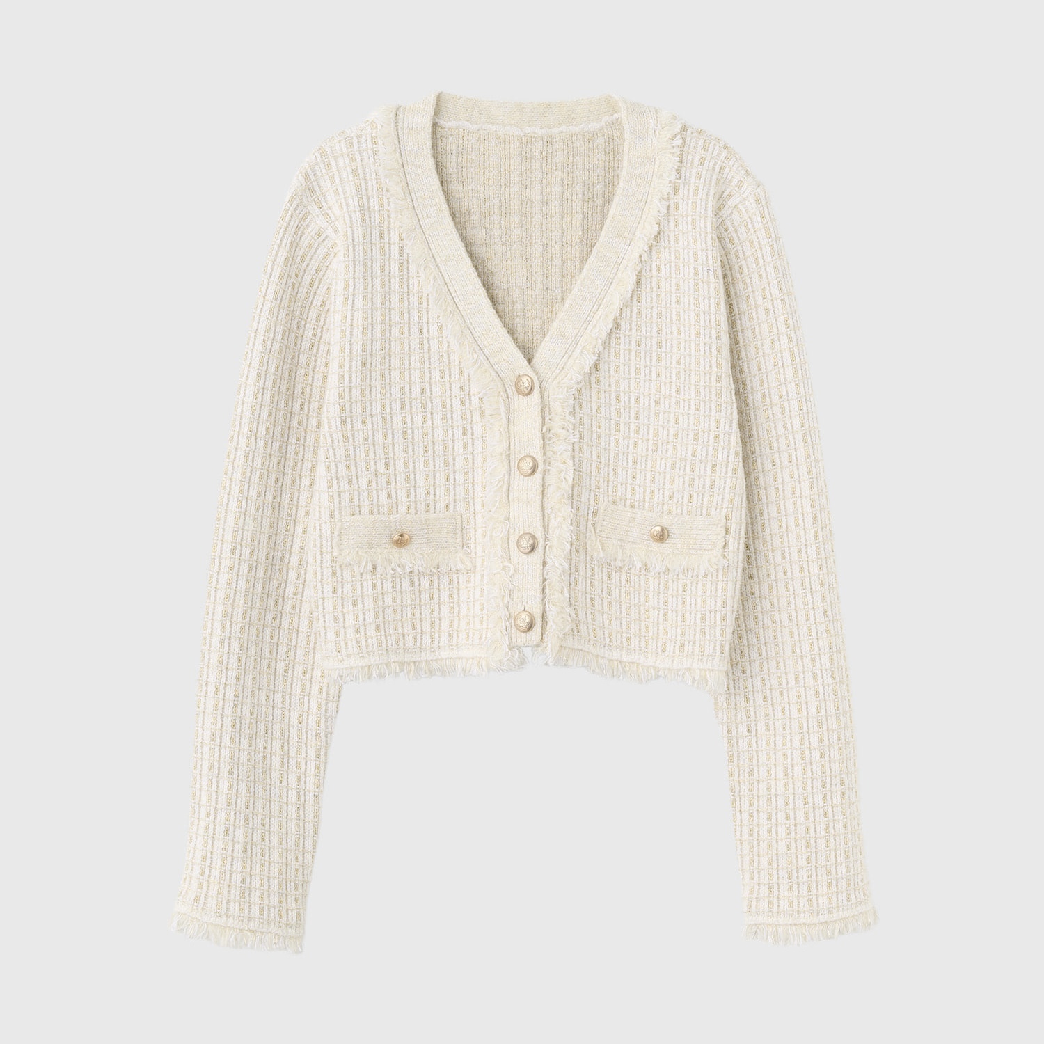 [GENERAL IDEA] WOOL KNIT TWEED JACKET