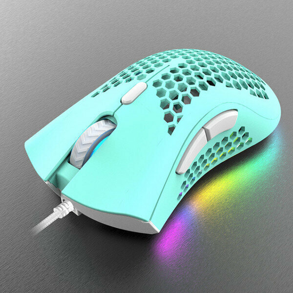 Wired Esports Gaming Mouse - Q8 Lightweight - Hollow Hole - Blue