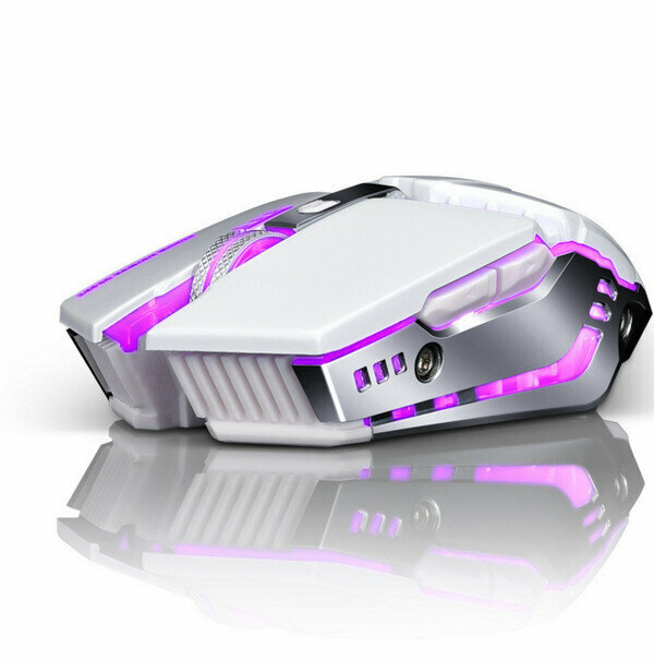 Gaming Mechanical Mouse - Q15 Wireless Charging White