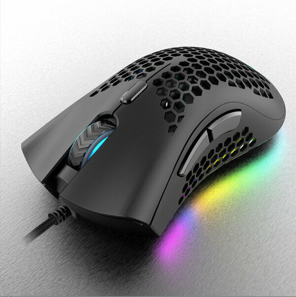 Wired Esports Gaming Mouse - Q8 Lightweight - Hollow Hole - Black
