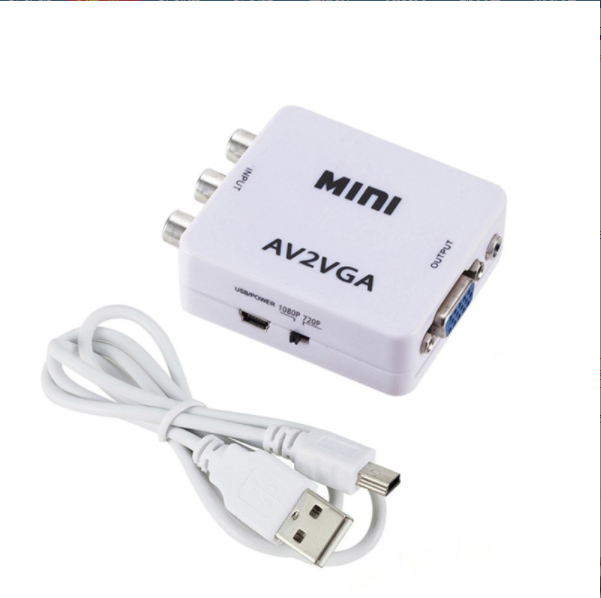 爆款AV轉VGA轉換器（白色）