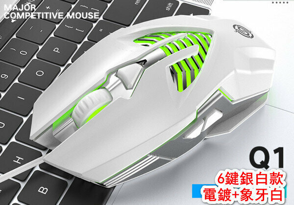 Professional Wired Competitive Gaming Mouse-Q1 6D White