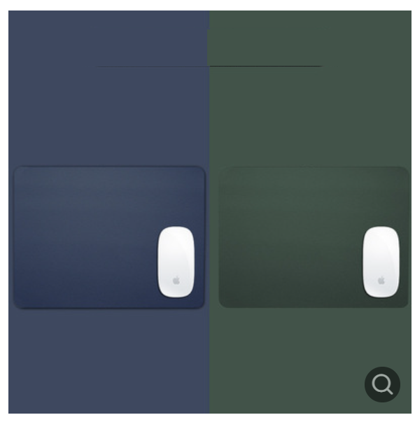 Business Office Mouse Pad (Mini Double-Sided - Dark Green + Royal Blue)