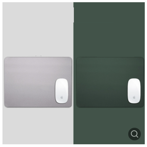 Business Office Mouse Pad (Mini Double-Sided - Dark Green + Gray)