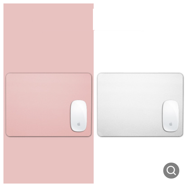 Business Office Mouse Pad (Mini Duplex-Pink+Silver)