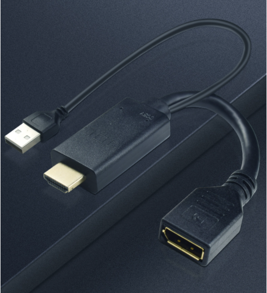 HDMI Male to DP Female Converter (Black)