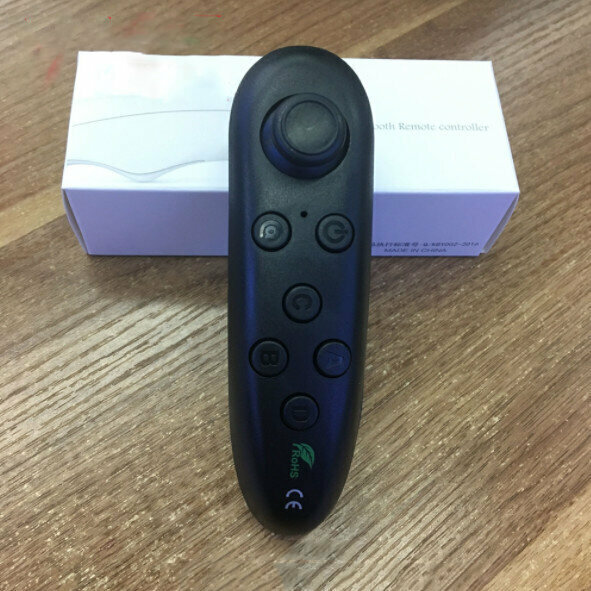 Bluetooth Gamepad Android IOS Mobile Phone 3D VR Glasses Remote Control Video Controller Box (Y1 Black)