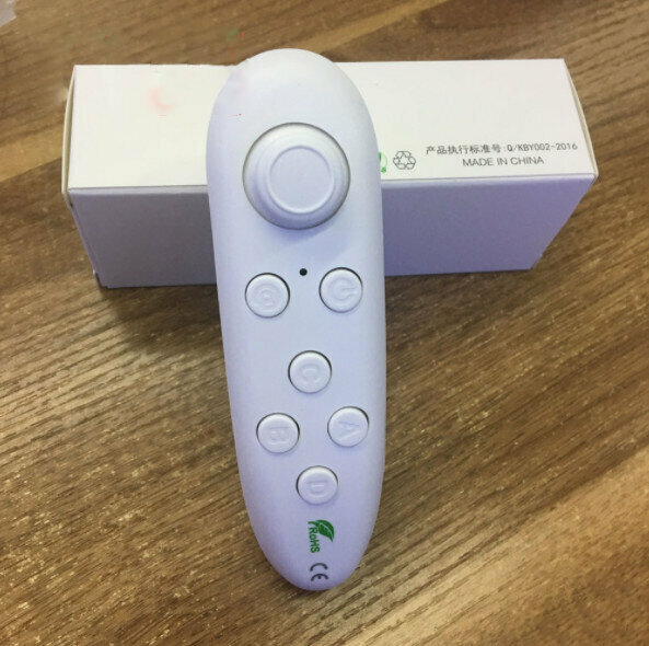 Bluetooth Gamepad Android IOS Mobile Phone 3D VR Glasses Remote Control Video Controller box (Y1 White)