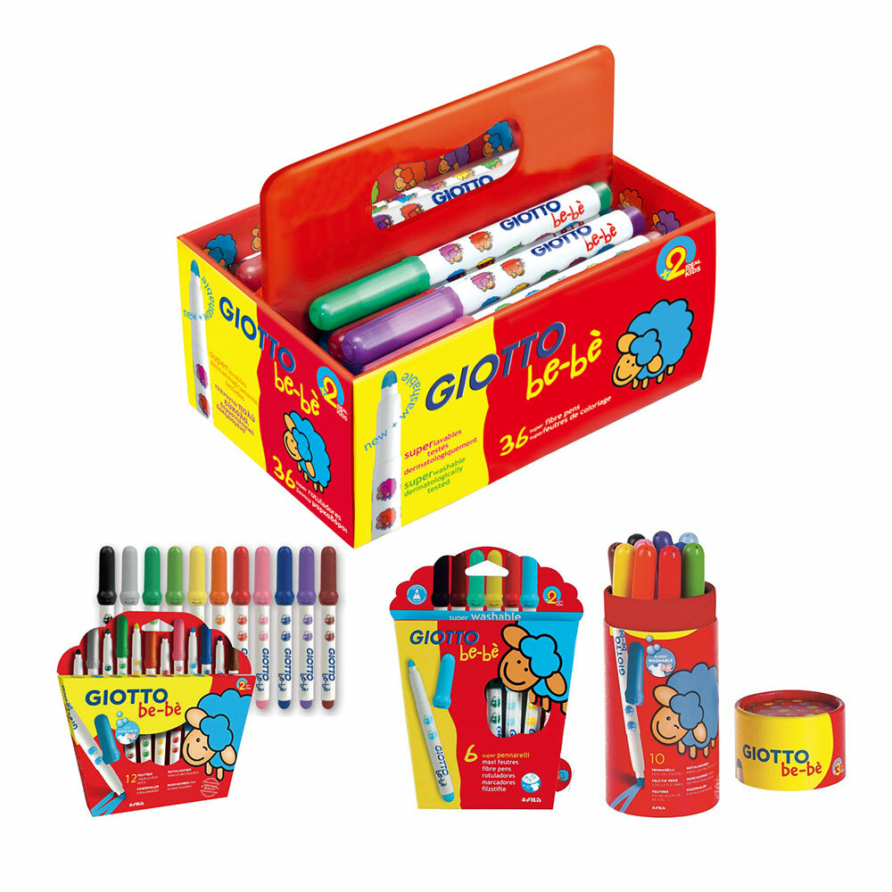 【義大利Giotto Bebe】可洗式寶寶彩色筆