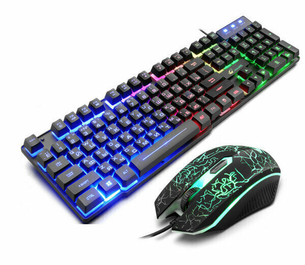 Russian Luminous Keyboard & Mouse Set - T5