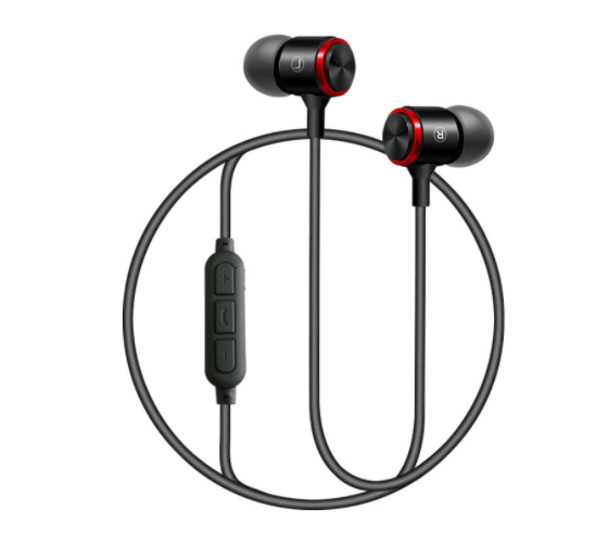 In-ear wireless bluetooth sports headphones (black red)