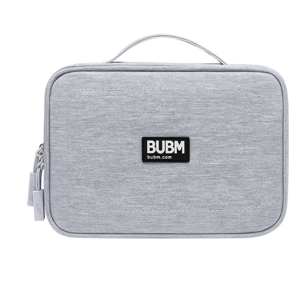Data cable hard drive travel organizer bag (gray)