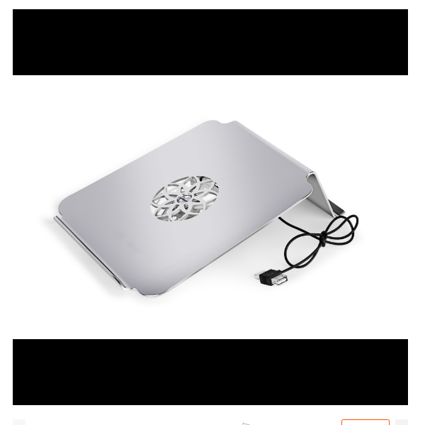 Aluminum alloy notebook cooling rack (Apple silver with fan)