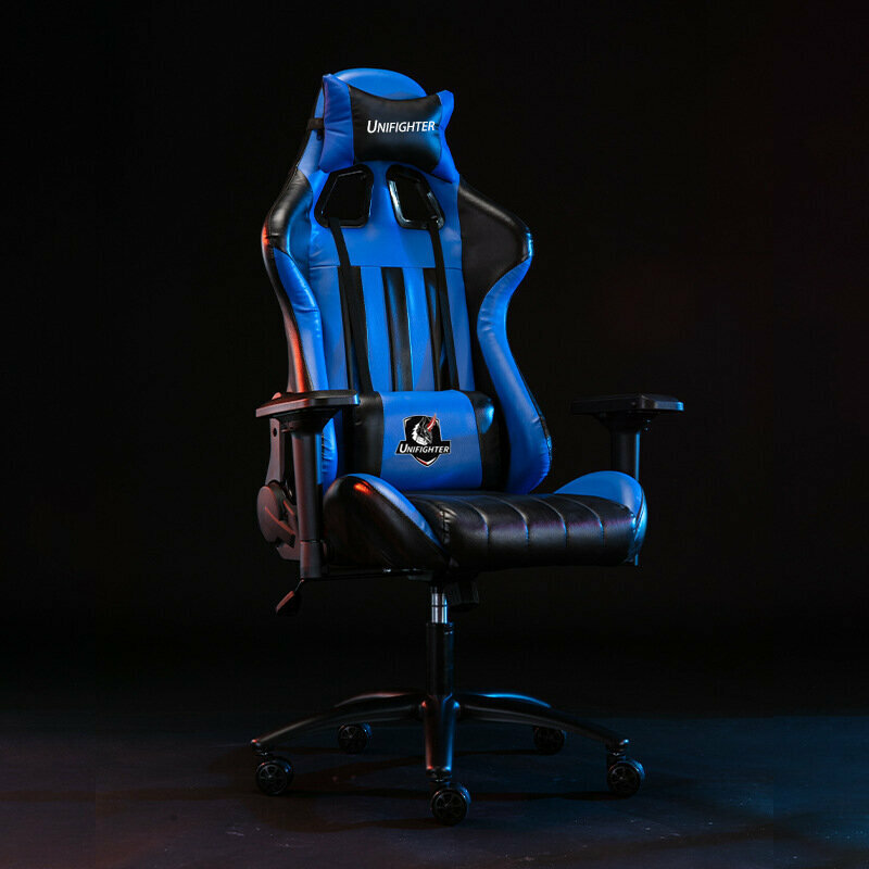 180-degree lie-flat gaming seat (black and blue color matching)