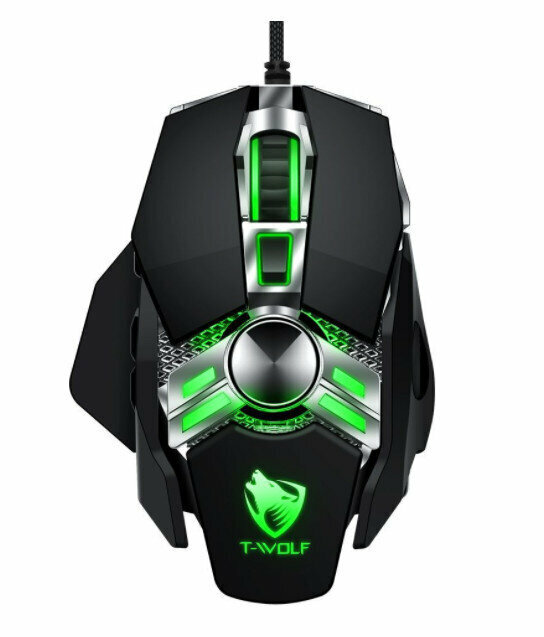 Wired Mechanical Gaming Mouse Color [V10 Knight Black] [Interface USB]