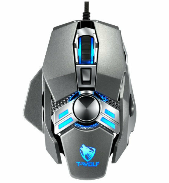Wired Mechanical Gaming Mouse Color [V10 Starry Sky Gray] [Interface USB]