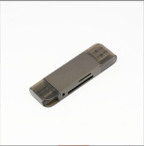 Type-C Mobile Phone Multi-Drive Letter Card Reader (Black)