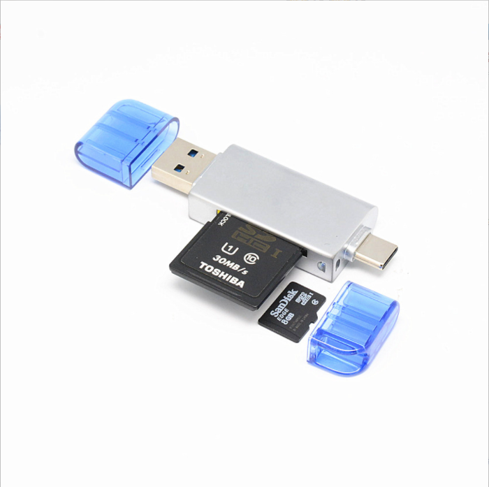 Type-C Mobile Phone Multi-Drive Letter Reader (Silver)
