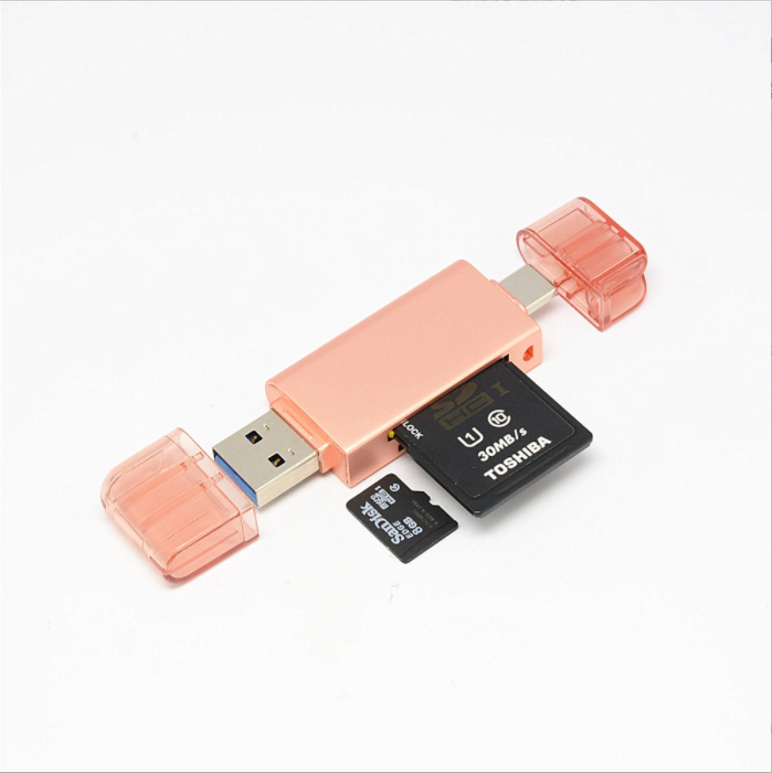 Type-C Mobile Phone Multi-Drive Letter Reader (Rose Red)
