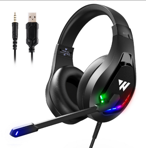 熱推有線頭戴式電競耳麥 M6-黑色